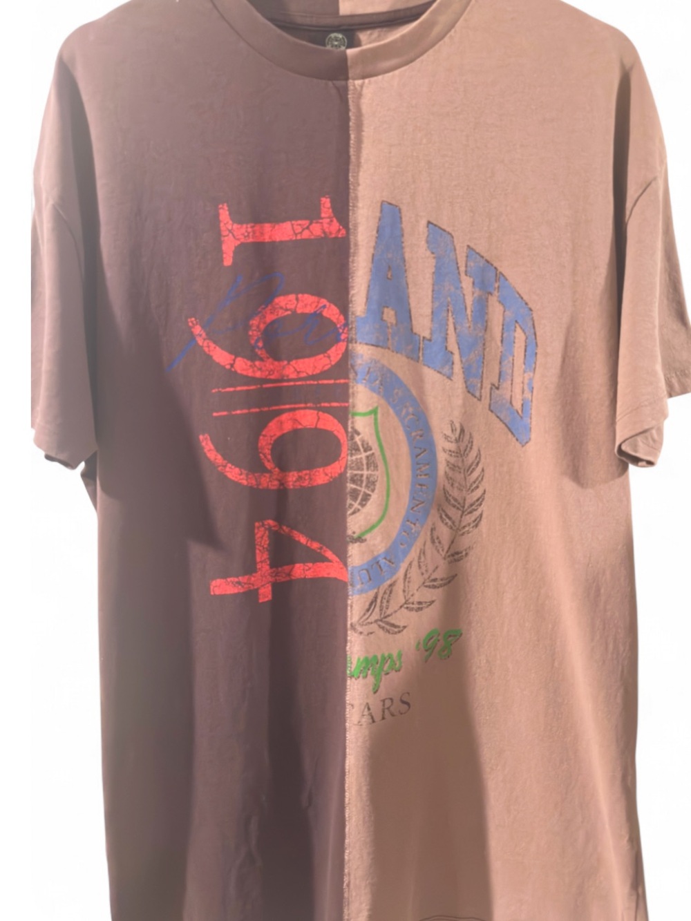 Men’s Two-Tone Brown 1994 Graphic T-shirt Size S/M - Picture 2 of 7